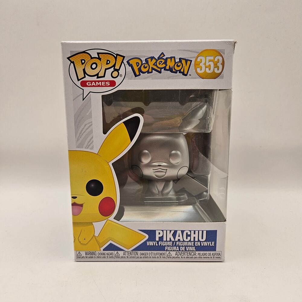 FUNKO POP! POKEMON #353 PIKACHU SILVER VINYL FIGURE
